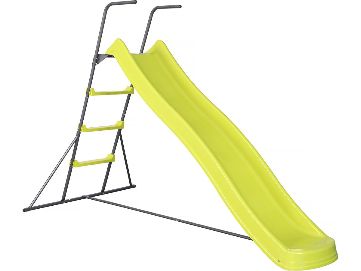 Scivolo da giardino a doppia onda Poly verde - 240 x 120 x 156 cm