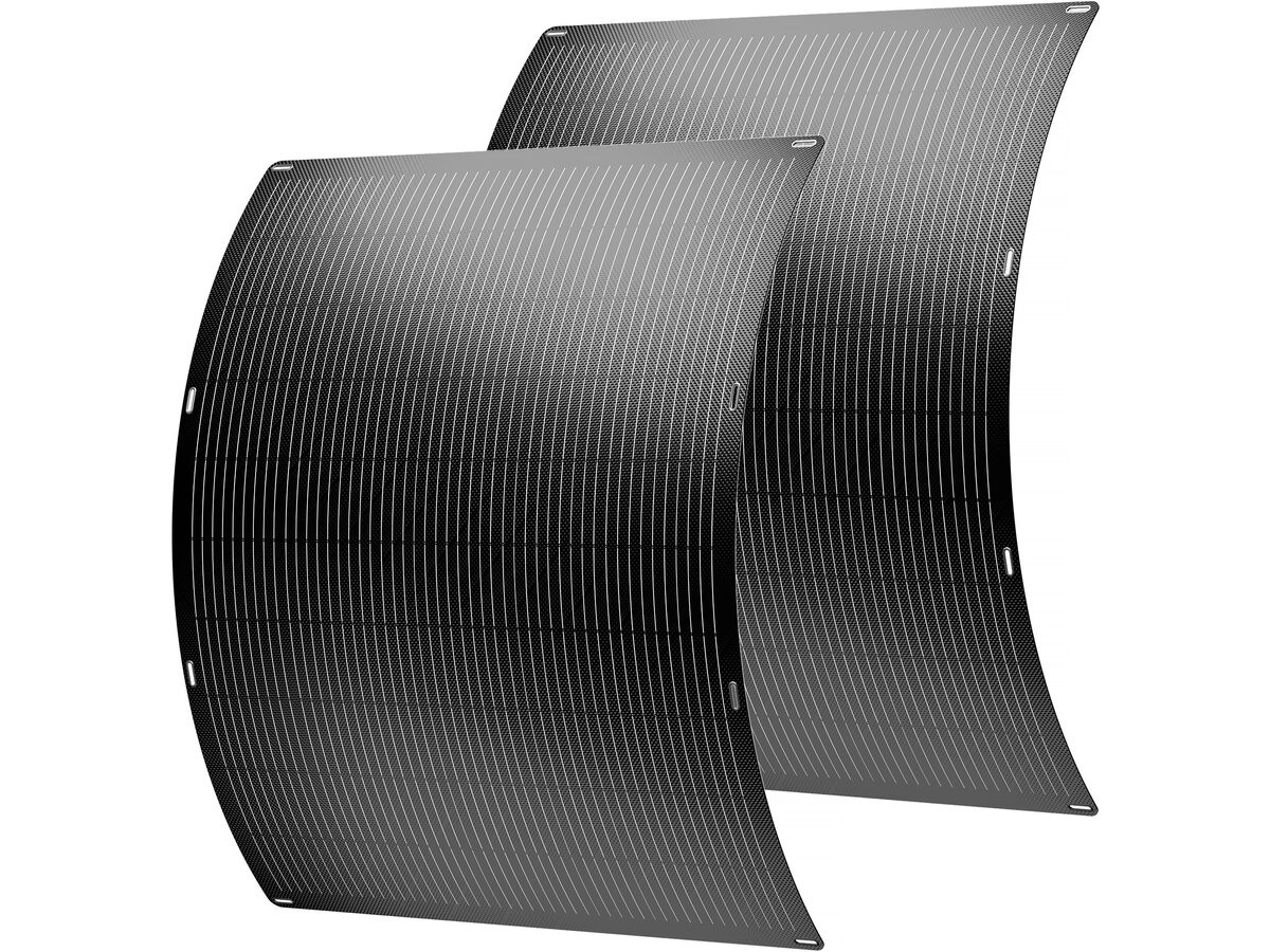 Lot de 2 panneaux solaire plug and play flexible - 400w "Urban center" - Noir