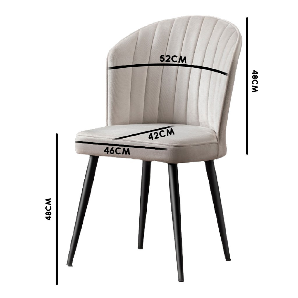 Ensemble de chaises (2 pièces) en bois "Rubi" - 52 x 42 x 85 cm - Cappuccino